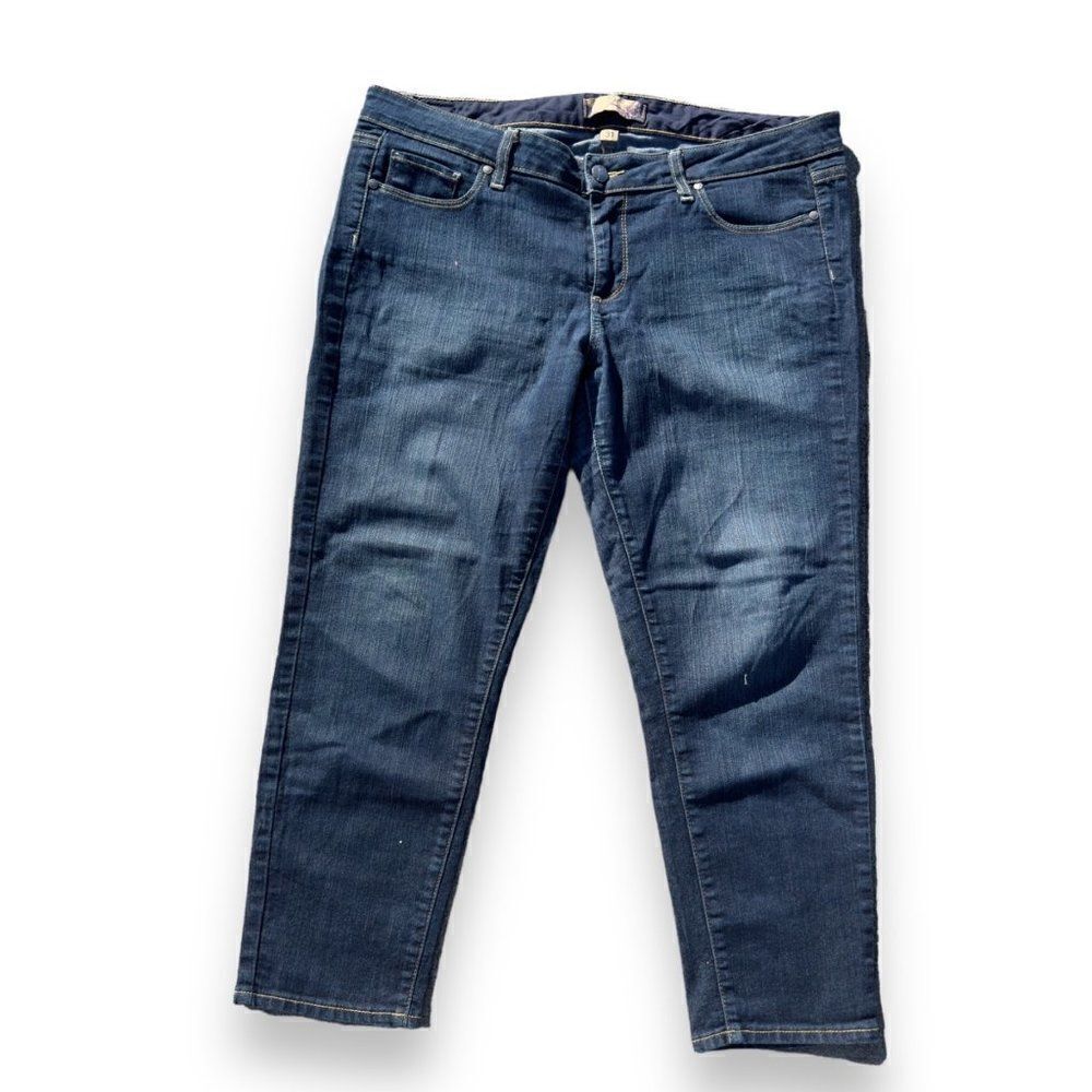 Paige Denim Medium / Dark Wash Crop Jeans‎ Women's 31